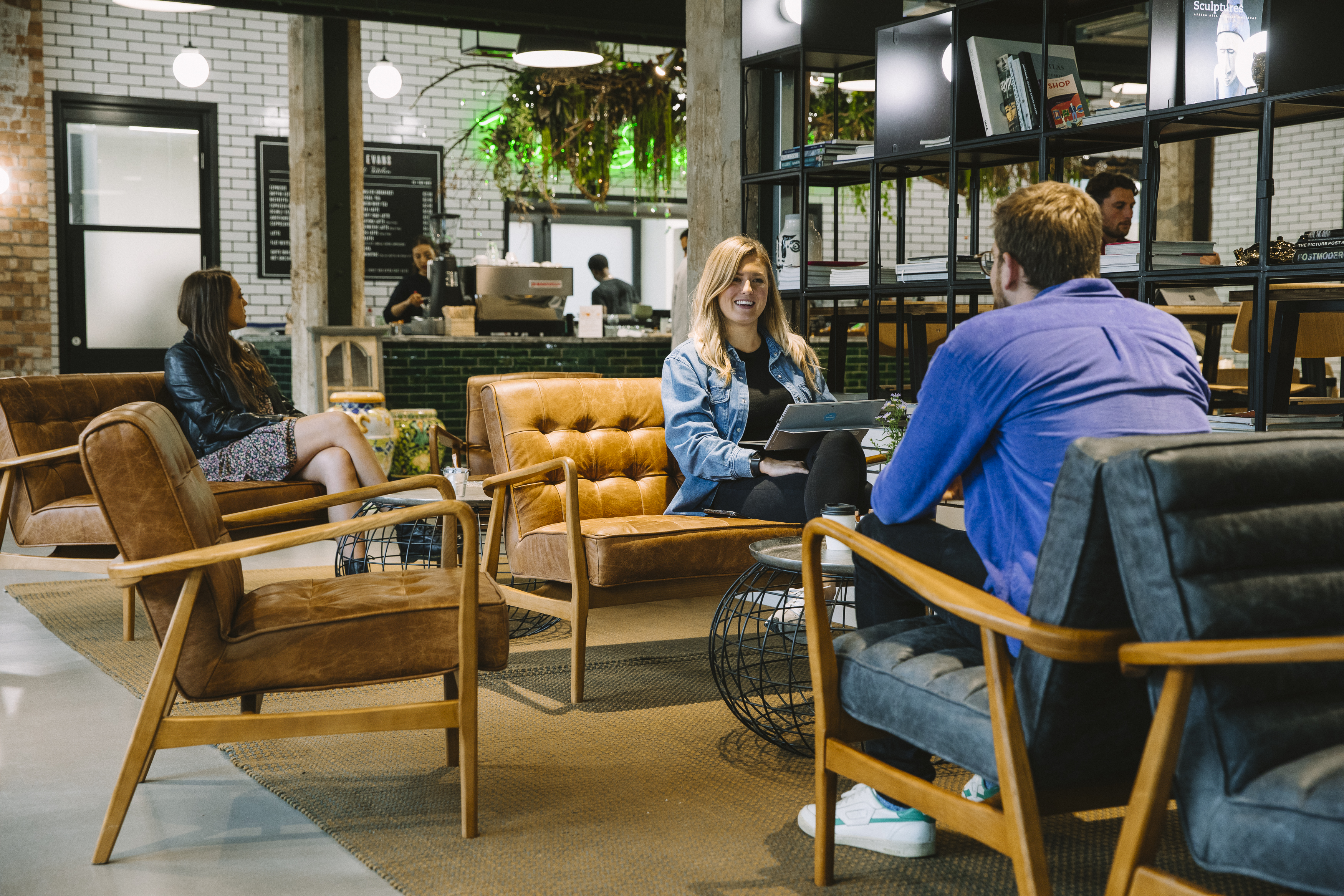 People sitting in Workspace® Mare Street Studios café.
