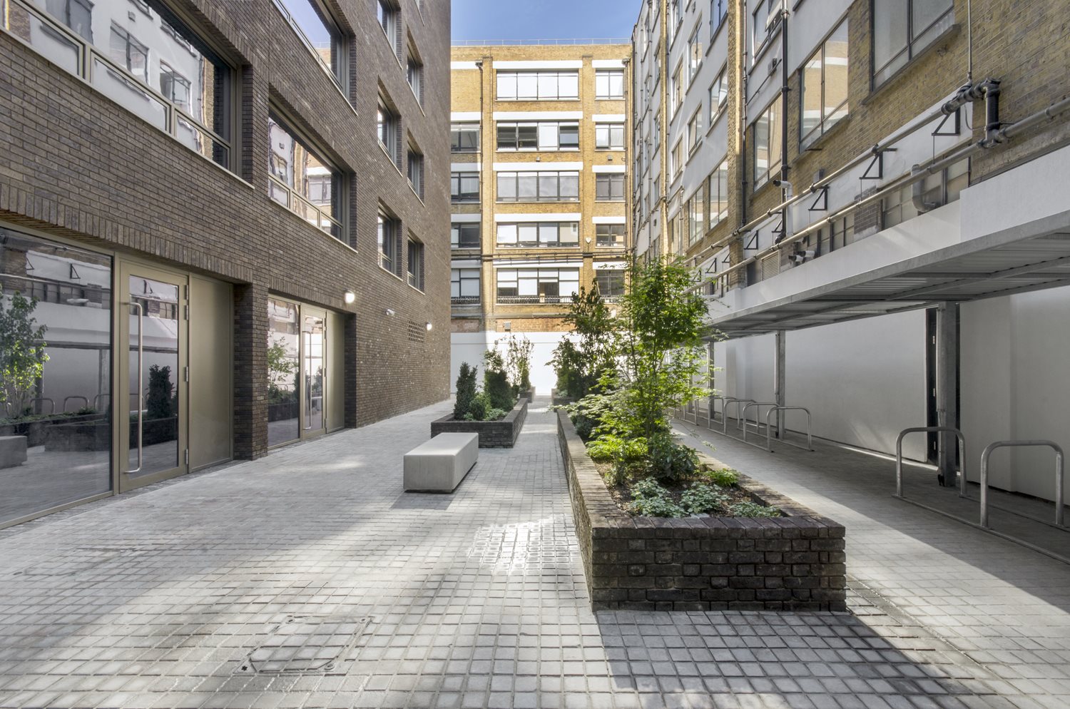 Outside of the Cocoa Studios at the Workspace® property The Biscuit Factory.
