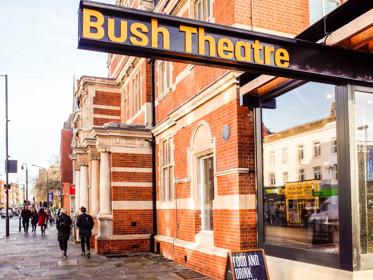 Outside of Bush theatre in Shepherds Bush.