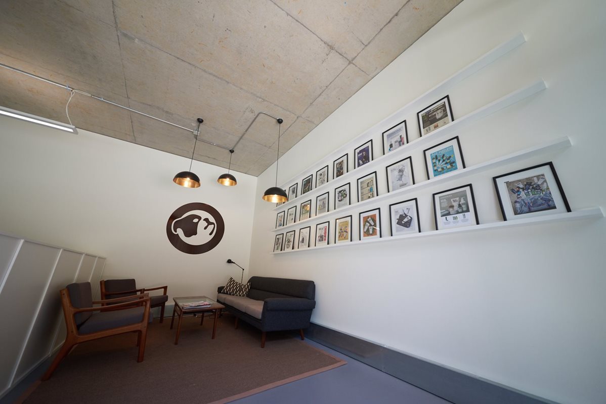 Breakout spaces in the Bulldog skincare offices in Workspace® Grand Union Studios offices.