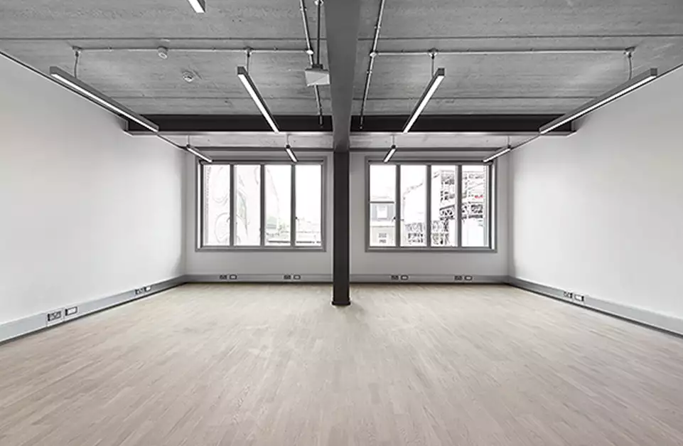 Office space to rent at Brickfields, 37 Cremer Street, London, unit BK.214, 528 sq ft (49 sq m).