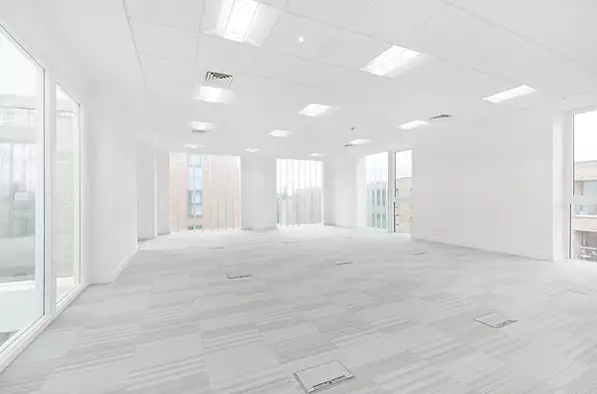 Office space to rent at Cannon Wharf, Pell Street, Surrey Quays, London, unit CF.501, 773 sq ft (71 sq m).