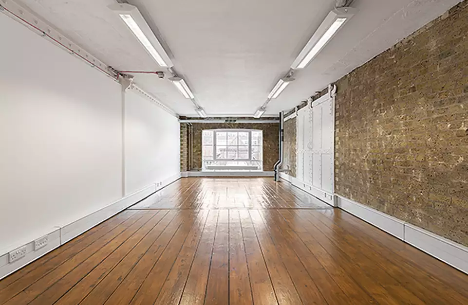 Office space to rent at Clerkenwell Workshops, 27/31 Clerkenwell Close, Farringdon, London, unit CS.406, 393 sq ft (36 sq m).