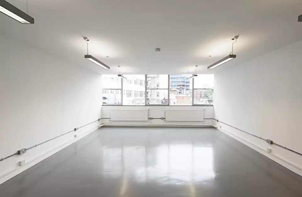 Office space to rent at E1 Studios, 3-15 Whitechapel Road, London, unit NH.102, 475 sq ft (44 sq m).