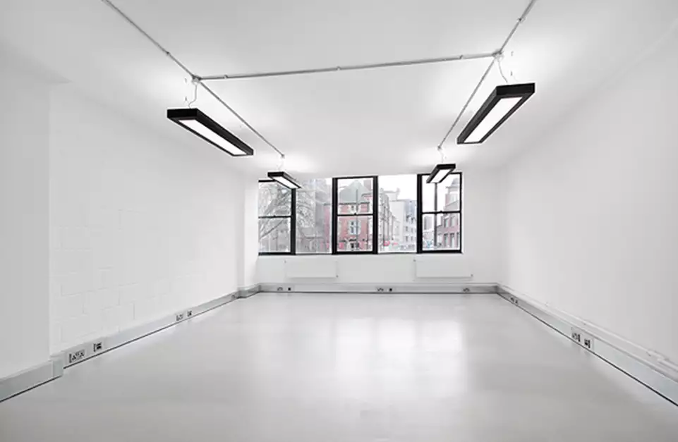 Office space to rent at E1 Studios, 3-15 Whitechapel Road, London, unit NH.109, 434 sq ft (40 sq m).