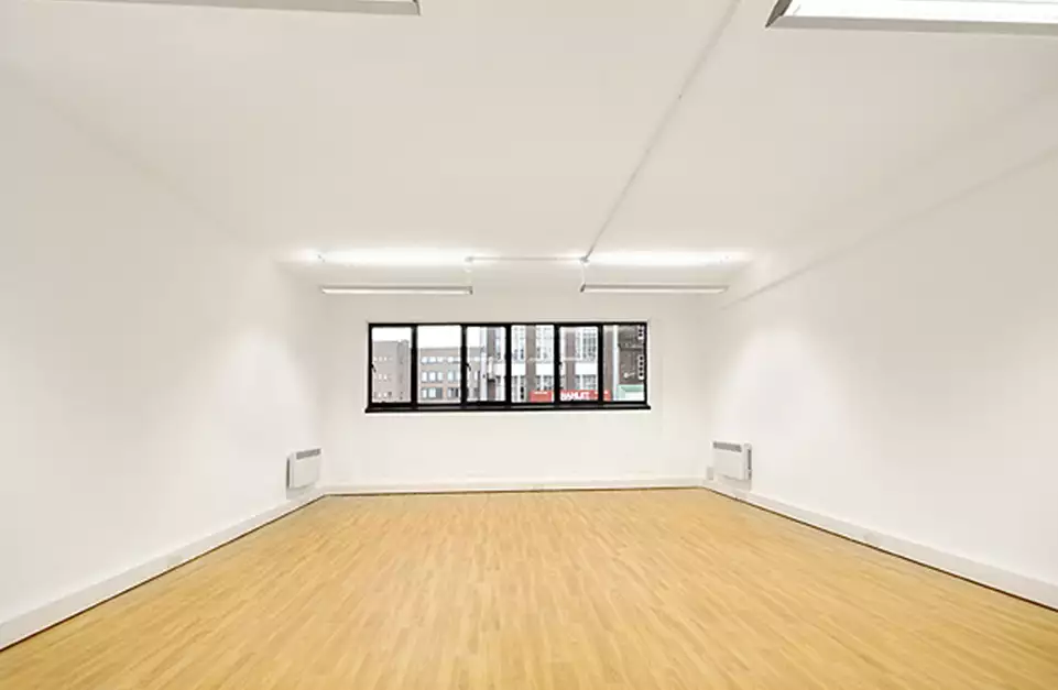 Office space to rent at East London Works, 75  Whitechapel Road, London, unit WH1.12, 420 sq ft (39 sq m).