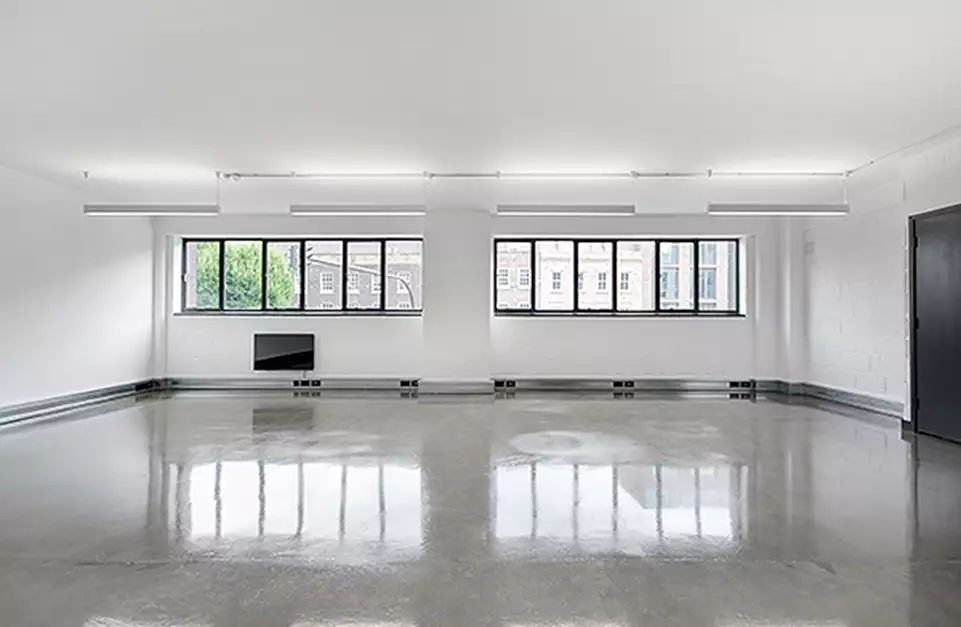 Office space to rent at East London Works, 75  Whitechapel Road, London, unit WH1.24, 803 sq ft (74 sq m).