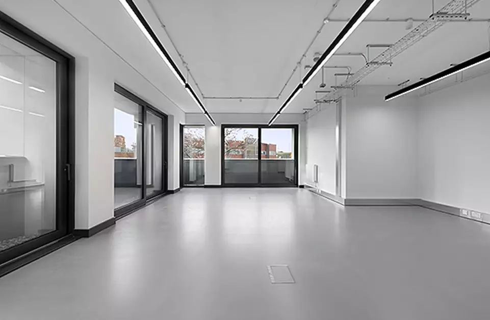 Office space to rent at Lock Studios, 7 Corsican Square, London, unit LK.208, 586 sq ft (54 sq m).