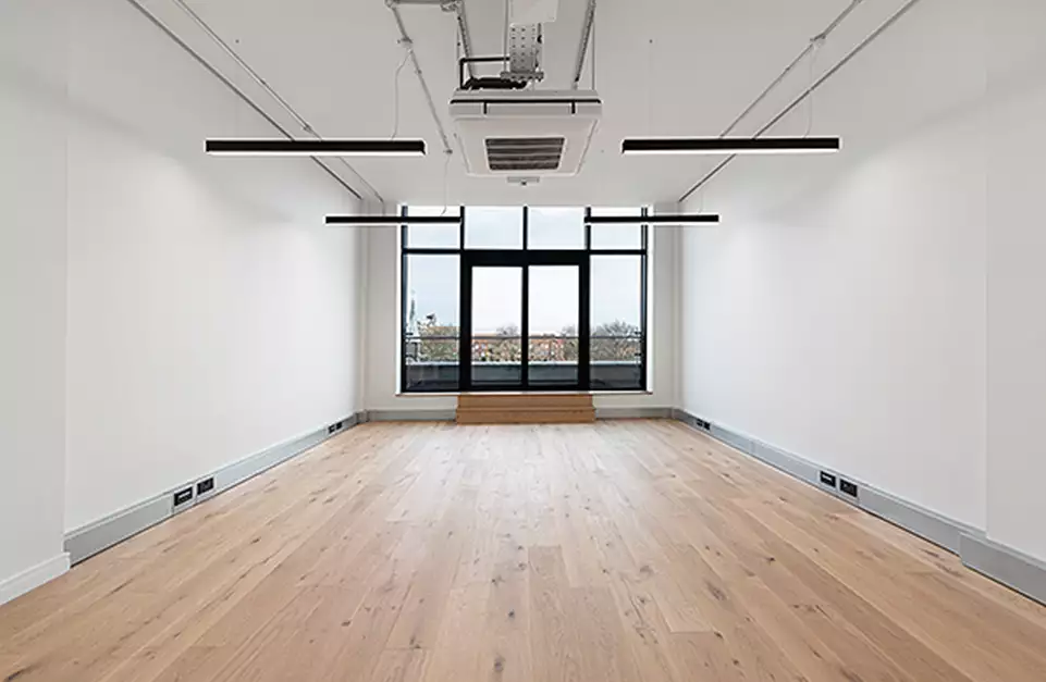 Office space to rent at Mare Street Studios, 203/213 Mare Street, Hackney, London, unit MS.404, 384 sq ft (35 sq m).