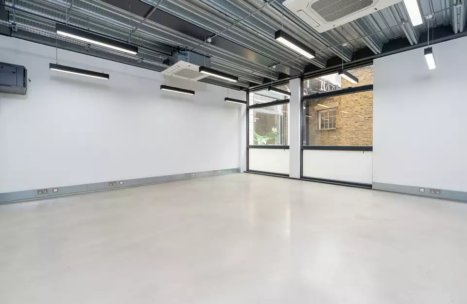 Office space to rent at Barley Mow Centre, 10 Barley Mow Passage, Chiswick, London, unit BMGS.01, 411 sq ft (38 sq m).