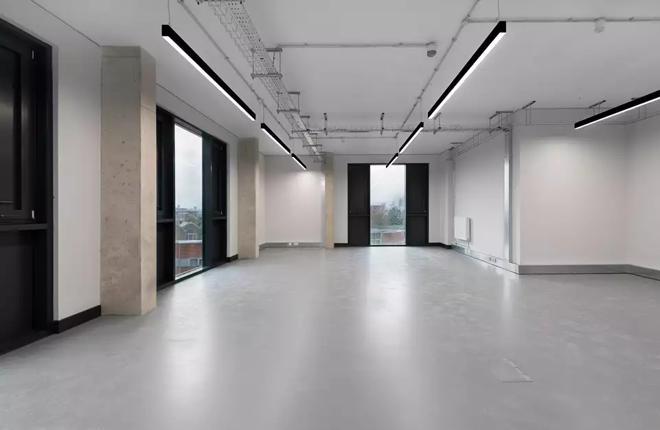 Office space to rent at Lock Studios, 7 Corsican Square, London, unit LK.404, 739 sq ft (68 sq m).