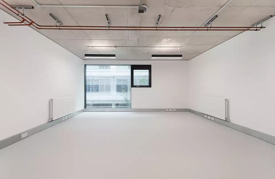 Office space to rent at The Light Bulb, 1 Filament Walk, Wandsworth, London, unit LU.126, 419 sq ft (38 sq m).