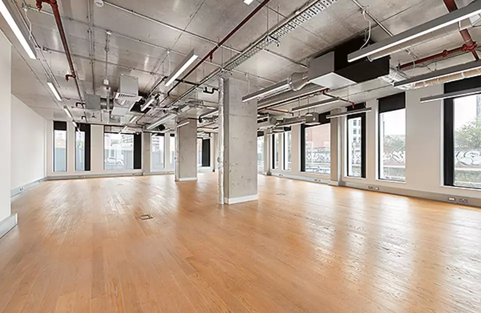 Office space to rent at Mirror Works, 12 Marshgate Lane, London, unit MI.G03, 2144 sq ft (199 sq m).