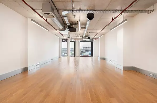 Office space to rent at Mirror Works, 12 Marshgate Lane, London, unit MI.112, 710 sq ft (65 sq m).