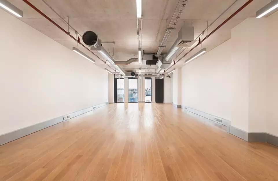 Office space to rent at Mirror Works, 12 Marshgate Lane, London, unit MI.115, 788 sq ft (73 sq m).