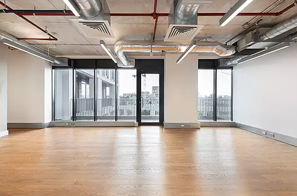 Office space to rent at Mirror Works, 12 Marshgate Lane, London, unit MI.302, 640 sq ft (59 sq m).