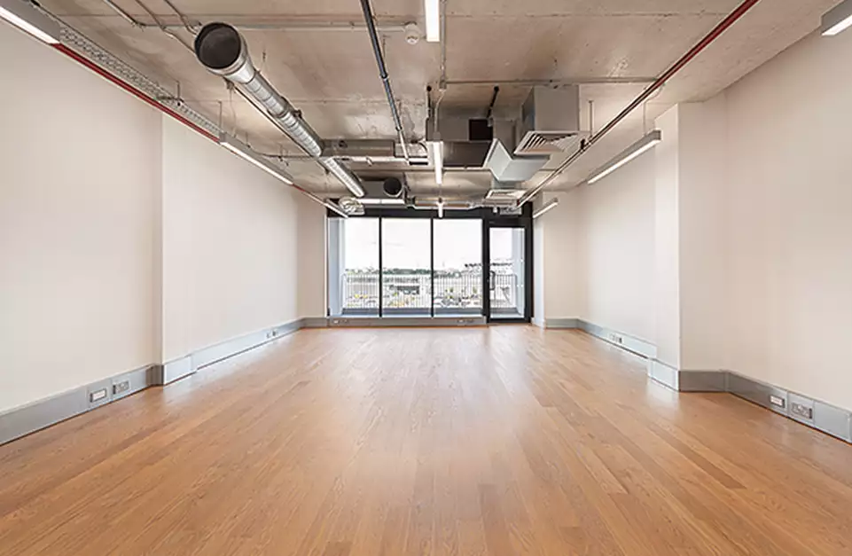 Office space to rent at Mirror Works, 12 Marshgate Lane, London, unit MI.308, 554 sq ft (51 sq m).