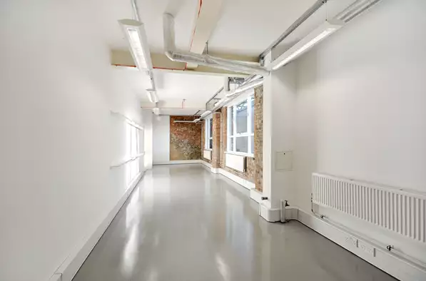 Office space to rent at Clerkenwell Workshops, 27/31 Clerkenwell Close, Farringdon, London, unit CS.506, 441 sq ft (40 sq m).