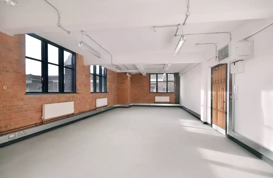 Office space to rent at Pill Box, 115 Coventry Road, Bethnal Green, London, unit PB.311, 637 sq ft (59 sq m).