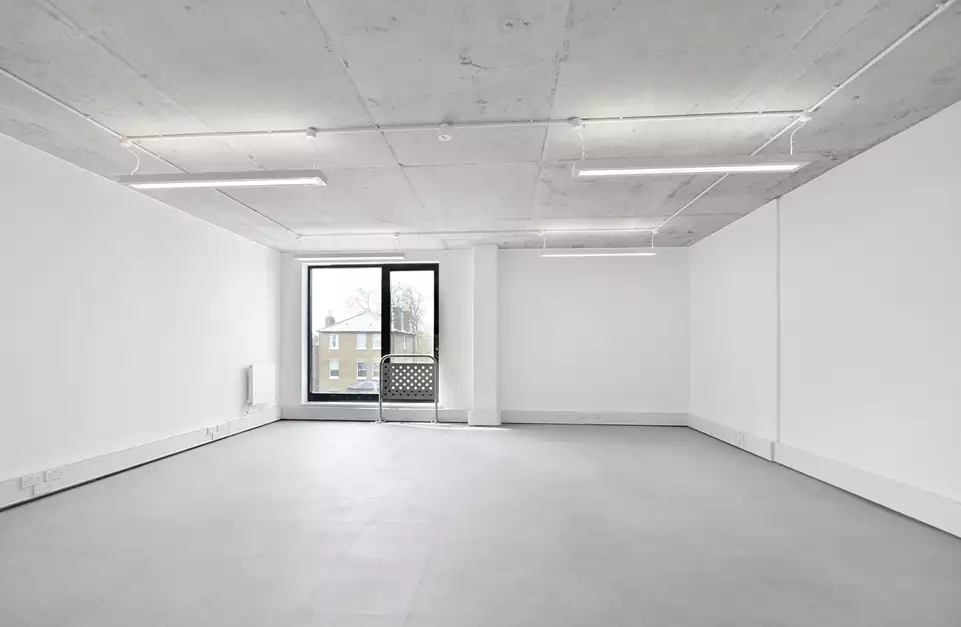 Office space to rent at ScreenWorks, 22 Highbury Grove, Islington, London, unit SW.320, 539 sq ft (50 sq m).