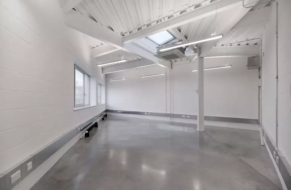 Office space to rent at Westbourne Studios, 242 Acklam Road, Portobello, London, unit WE.305, 515 sq ft (47 sq m).