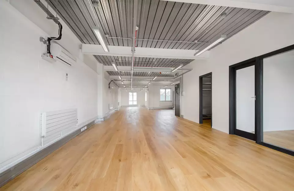 Office space to rent at Morie Street Studios, 4-6 Morie Street, London, unit MO.B6.03, 1330 sq ft (123 sq m).