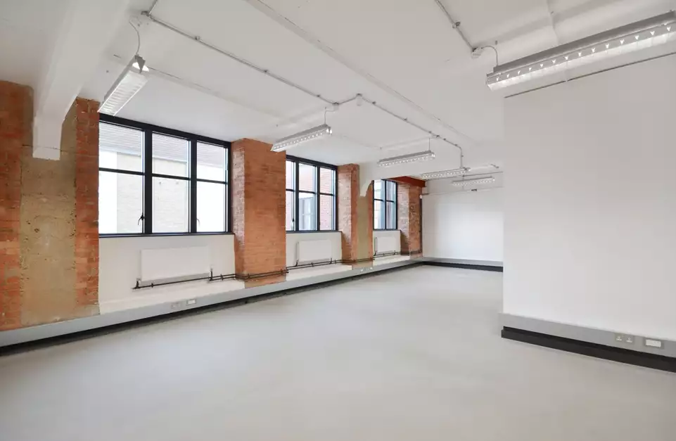 Office space to rent at Pill Box, 115 Coventry Road, Bethnal Green, London, unit PB.101, 546 sq ft (50 sq m).