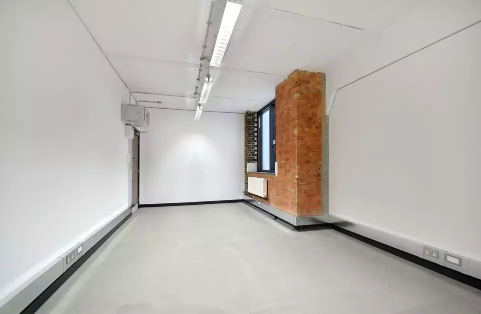 Office space to rent at Pill Box, 115 Coventry Road, Bethnal Green, London, unit PB.104, 275 sq ft (25 sq m).