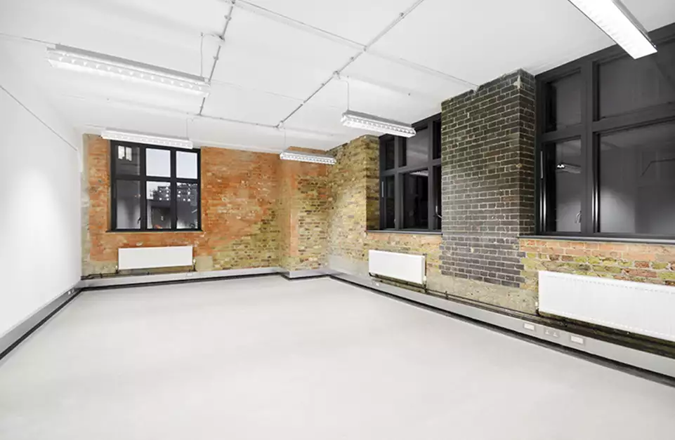 Office space to rent at Pill Box, 115 Coventry Road, Bethnal Green, London, unit PB.G07, 458 sq ft (42 sq m).