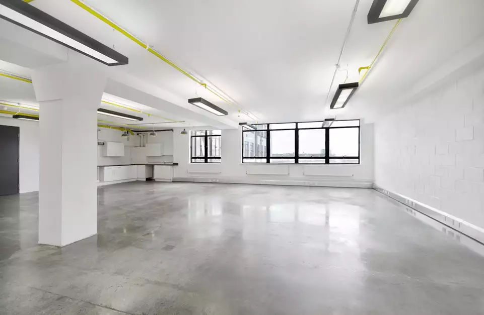 Office space to rent at The Biscuit Factory, Drummond Road, London, unit TB.J305, 1402 sq ft (130 sq m).