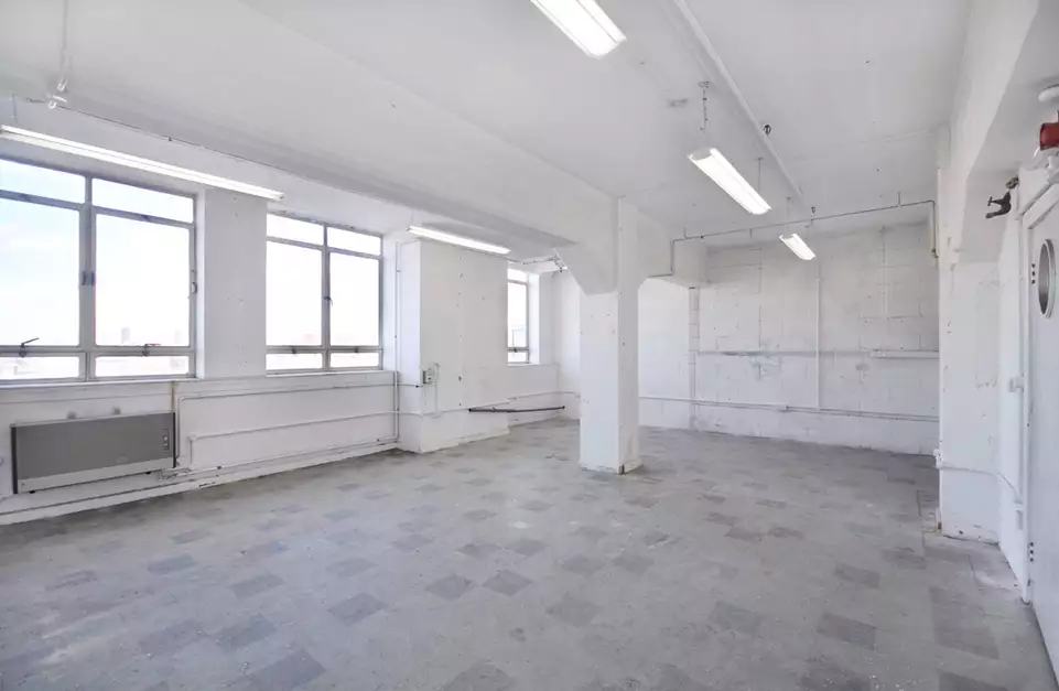 Office space to rent at The Biscuit Factory, Drummond Road, London, unit TB.J406, 630 sq ft (58 sq m).