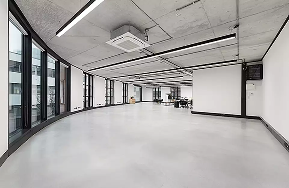 Office space to rent at The Frames, 1 Phipp Street, London, unit FR.113, 2221 sq ft (206 sq m).