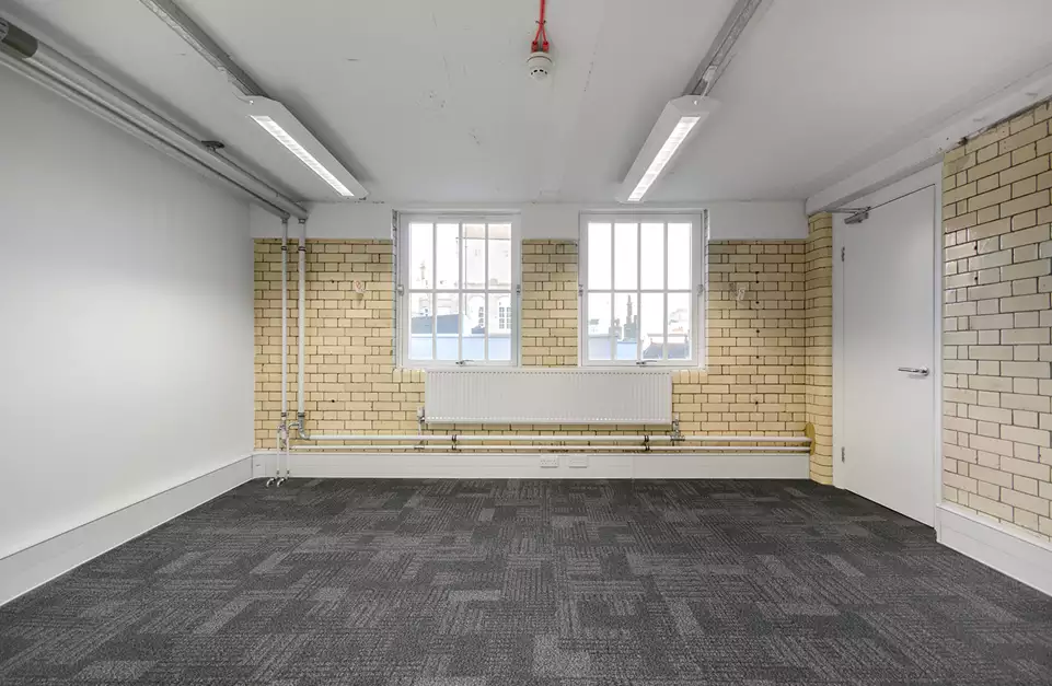 Office space to rent at Clerkenwell Workshops, 27/31 Clerkenwell Close, Farringdon, London, unit CS.312, 751 sq ft (69 sq m).