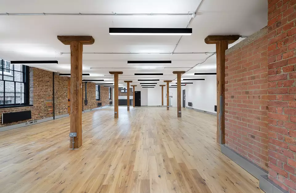 Office space to rent at The Leather Market, Weston Street, London, unit LM08.1.1, 1722 sq ft (159 sq m).