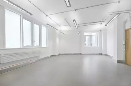 Office space to rent at The Light Bulb, 1 Filament Walk, Wandsworth, London, unit LU.214, 525 sq ft (48 sq m).