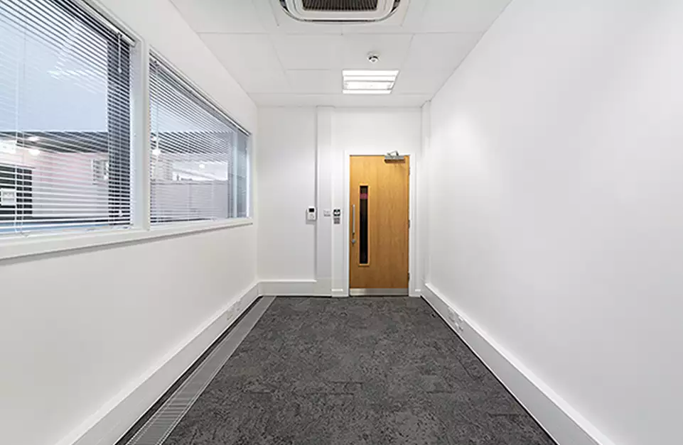 Office space to rent at Wenlock Studios, 50-52 Wharf Road, Islington, London, unit WR.2.07, 119 sq ft (11 sq m).