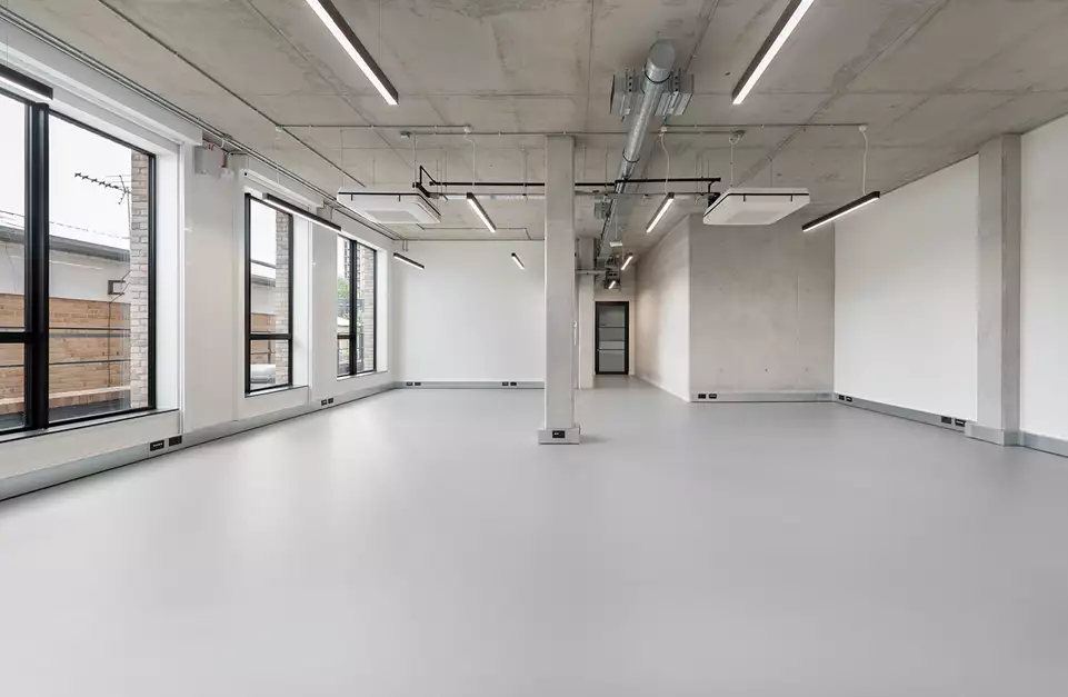 Office space to rent at Mare Street Studios, 203/213 Mare Street, Hackney, London, unit MS.122, 1161 sq ft (107 sq m).