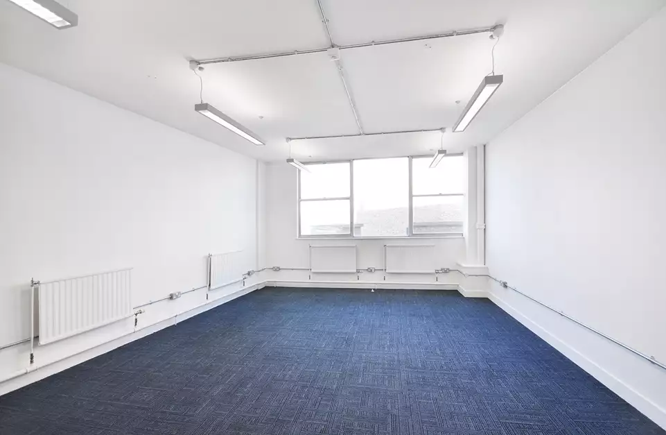 Office space to rent at E1 Studios, 3-15 Whitechapel Road, London, unit NH.409, 366 sq ft (34 sq m).