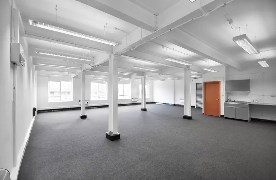 Office space to rent at The Biscuit Factory, Drummond Road, London, unit TB.A402A, 1438 sq ft (133 sq m).