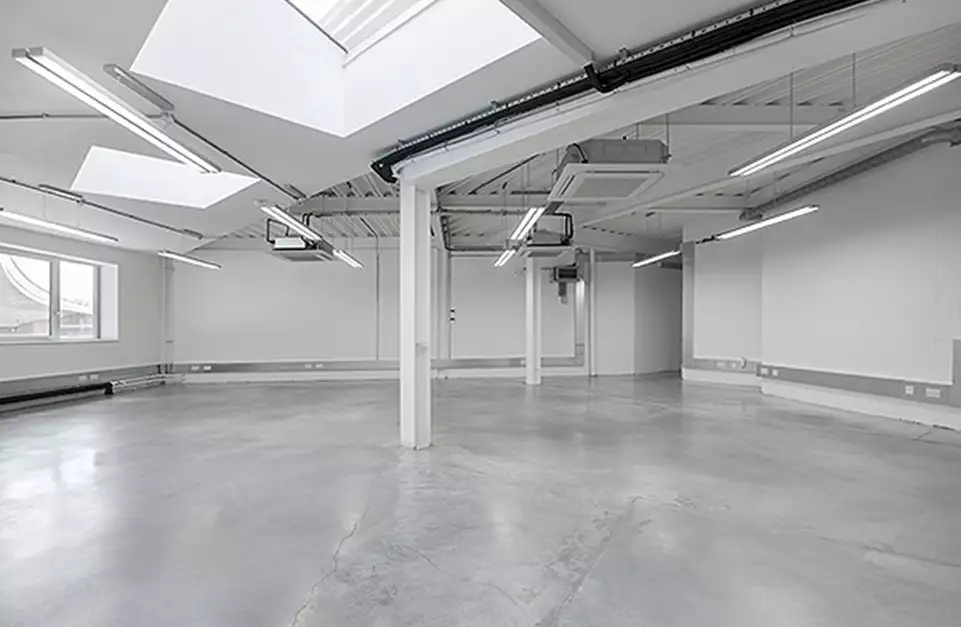 Office space to rent at Westbourne Studios, 242 Acklam Road, Portobello, London, unit WE.213, 1098 sq ft (102 sq m).