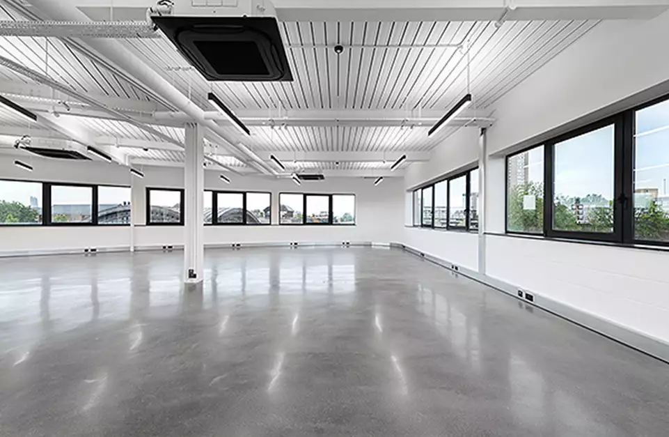 Office space to rent at Westbourne Studios, 242 Acklam Road, Portobello, London, unit WE.314, 2380 sq ft (221 sq m).