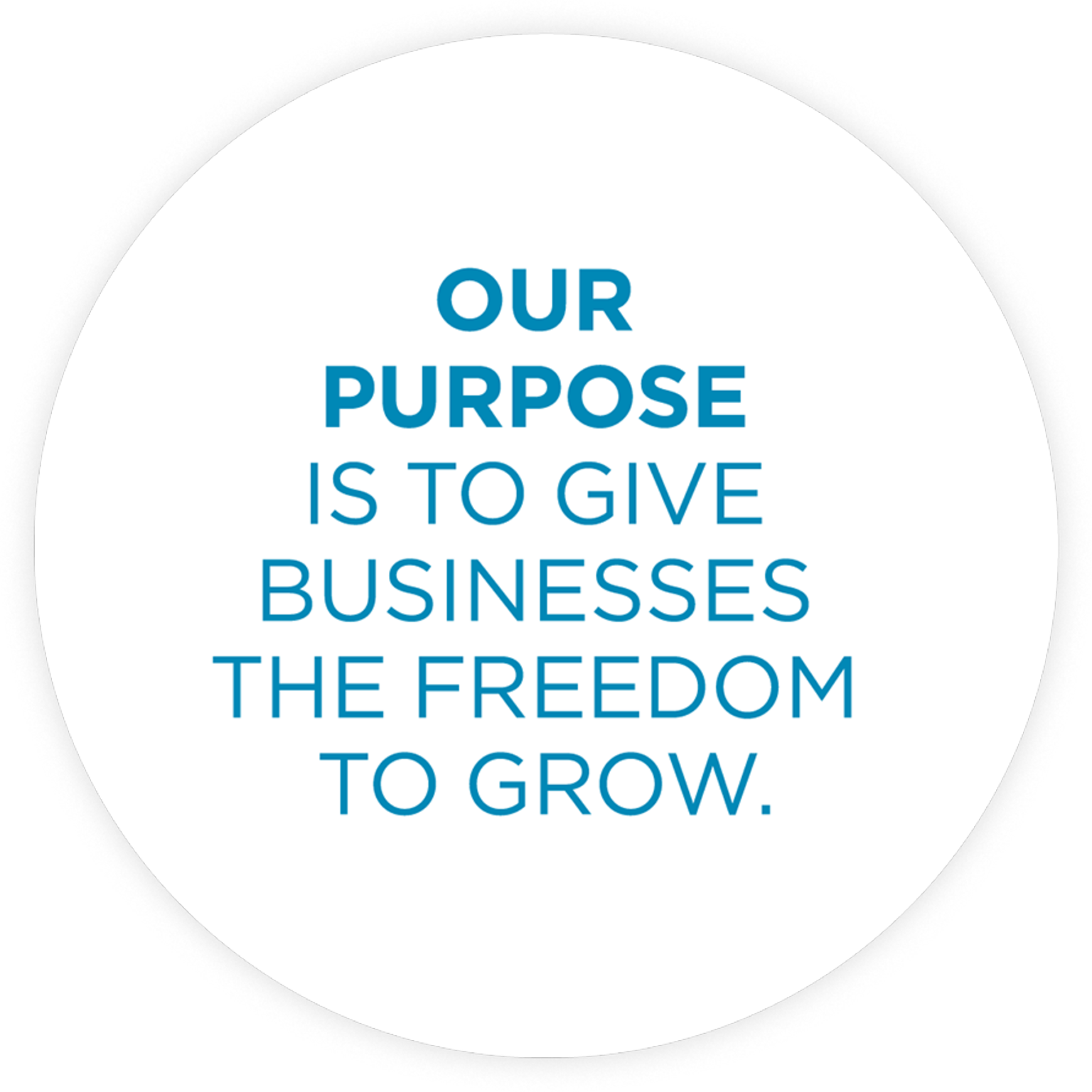 Our purpose is to give businesses the freedom to grow